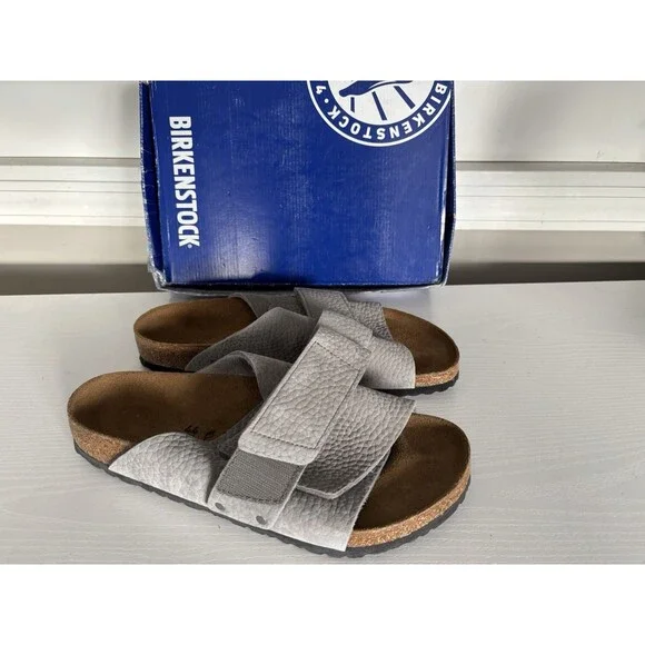 Birkenstock KYOTO Taupe Suede + Nubuck Leather Gray Size 44 Euro Men  US 11 Birkenstock New w/ Box Kyoto Concrete Gray Nubuck/Suede  main image 3